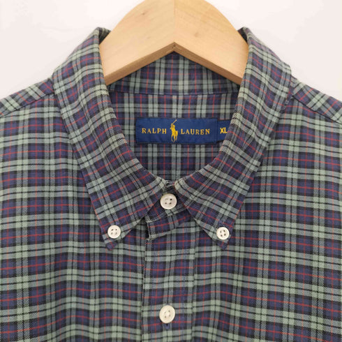 ラルフローレン RALPH LAUREN ポニー刺繍 チェック ボタンダウンシャツ メンズ import:XL