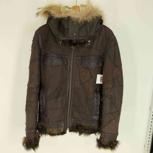phenomenon beyond description SHEEP SKIN JACKET ムートン パッチワーク ファージャケット 羊革 メンズ JPN:46