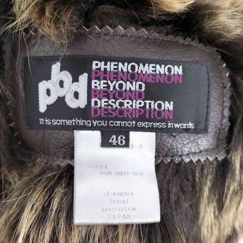 phenomenon beyond description SHEEP SKIN JACKET ムートン パッチワーク ファージャケット 羊革 メンズ JPN:46