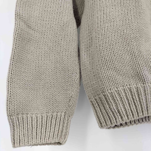 エディーバウアー Eddie Bauer 90-00S 白タグ 畦編み コットン クルーネック ニット セーター メンズ import:XS