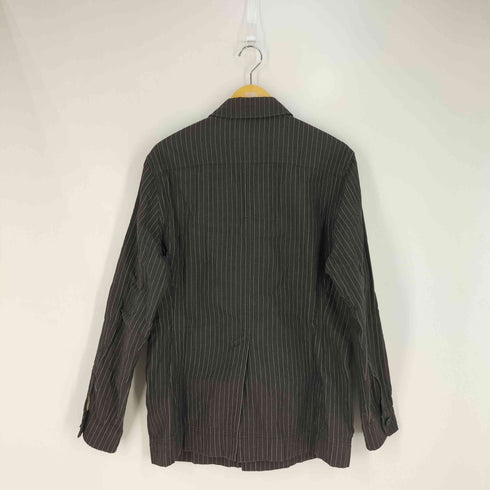 ザスコッチハウス The Scotch House ストライプ コットン シャツジャケット メンズ import:L