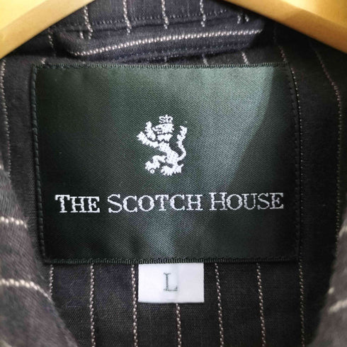 ザスコッチハウス The Scotch House ストライプ コットン シャツジャケット メンズ import:L
