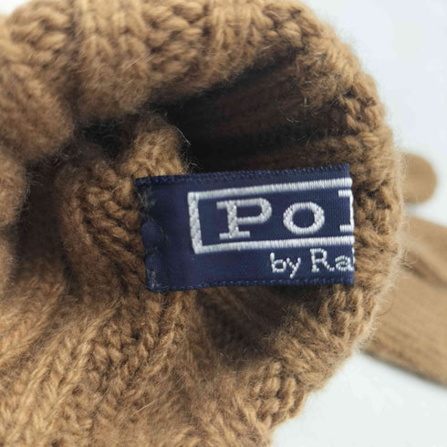 ポロバイラルフローレン Polo by RALPH LAUREN ポニー 刺繍 ケーブル ニット グローブ 手袋 レディース