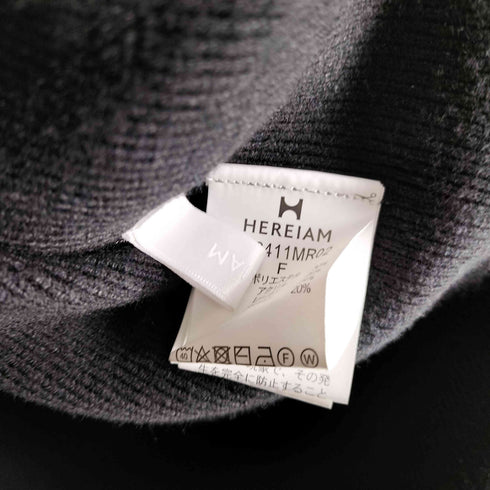 24AW HEREIAM マシンウォッシャブル可 ファインタッチBIGカーディガン レディース FREE