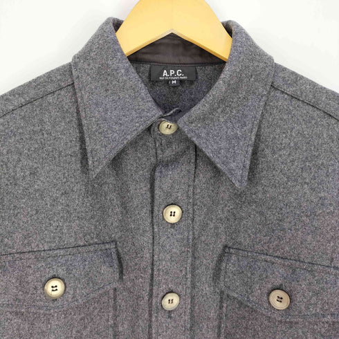 アーペーセー A.P.C. フランス製 縮絨ウール CPOシャツ メンズ import:M