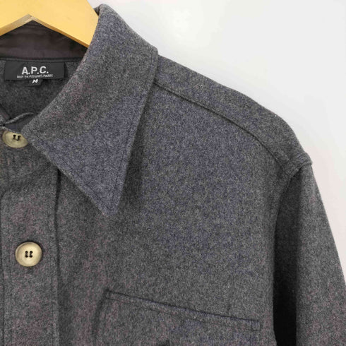 アーペーセー A.P.C. フランス製 縮絨ウール CPOシャツ メンズ import:M