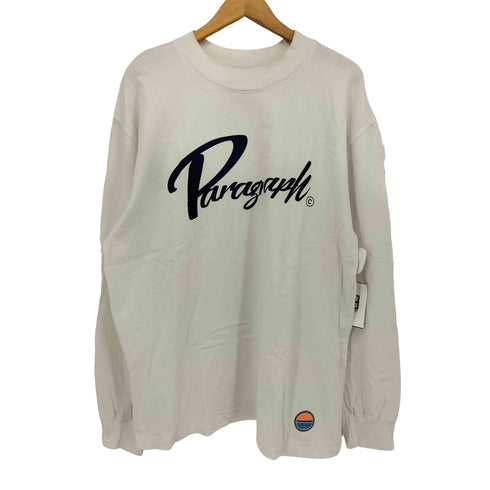 パラグラフ PARAGRAPH ロゴプリント クルーネック L/S Tシャツ メンズ