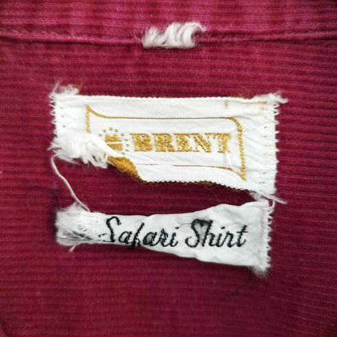ブレント BRENT 60s Safari Shirt オープンカラー 4Pコーデュロイサファリシャツ 襟芯 メンズ