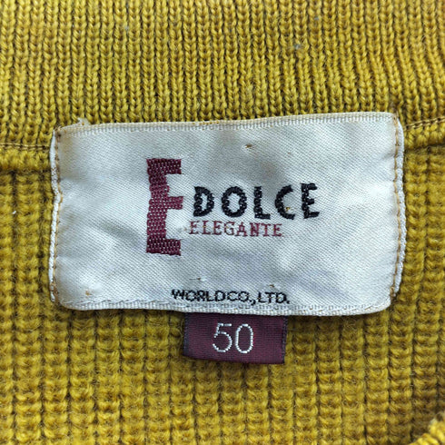 DOLCE おじさん刺繍 ウール ニット セーター メンズ JPN:50