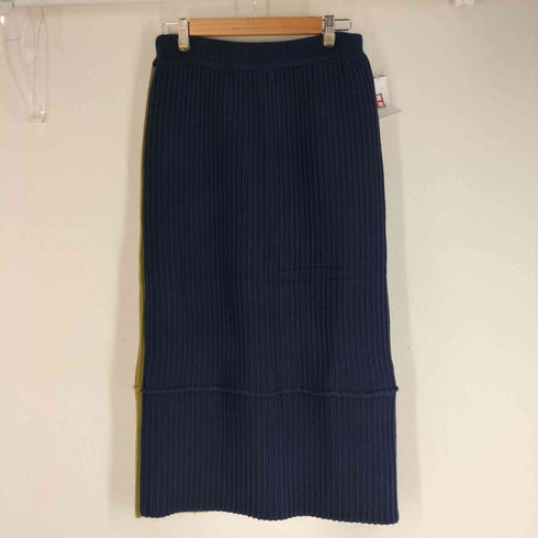 オズモーシス OSMOSIS 23AW 配色切替ニットスカート レディース ONE SIZE