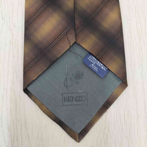 ケンゾーオム KENZO HOMME チェック柄 シルクネクタイ メンズ ONE SIZE