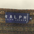 ラルフローレン RALPH LAUREN 香港製 総柄 ライン Uネック ウール ニット セーター レディース import:M