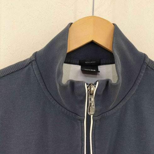 ボスヒューゴボス BOSS HUGO BOSS REGULAR FIT フロントロゴ刺繍 ジップアップスウェット メンズ import:M