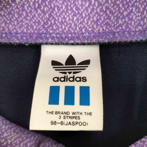 アディダス adidas 80s デサント製 トレフォイルロゴ刺繍 ハイネックジップアップジャケット メンズ 98-6