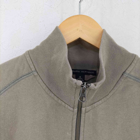 バナナリパブリック BANANA REPUBLIC インサイドアウト ジップアップ ラグランスウェット ベンチレーション メンズ import:S
