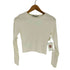 BLACKUP Knit Like Ribbed Long クロップド クルーネック カットソー 韓国 レディース import:S