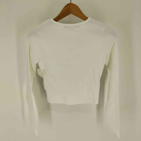 BLACKUP Knit Like Ribbed Long クロップド クルーネック カットソー 韓国 レディース import:S