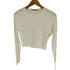 BLACKUP Knit Like Ribbed Long クロップド クルーネック カットソー 韓国 レディース import:S