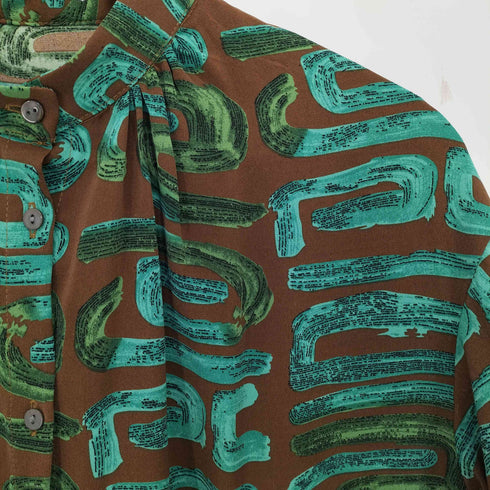 sandy サボテン 総柄 シャツワンピース レディース 1