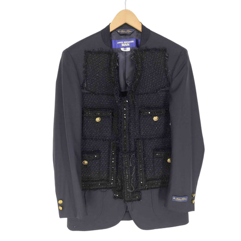ジュンヤワタナベコムデギャルソンマン JUNYA WATANABE COMME des GARCONS MAN 24SS blazer customized with cotton nylon tweed メンズ XS