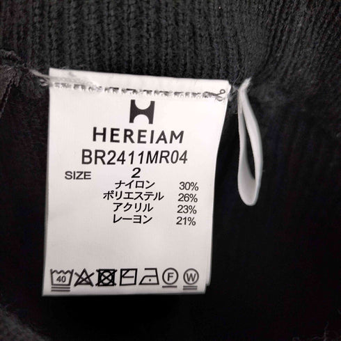24AW HEREIAM マシーンウォッシャブル可 ファインタッチフレアニットパンツ レディース JPN:2
