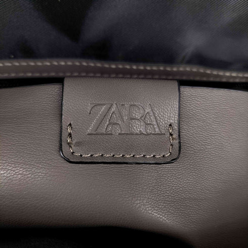 ザラ ZARA シボ革 レザーバックパック リュックサック メンズ M