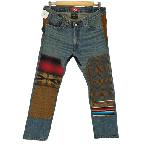 ジュンヤワタナベコムデギャルソンマン JUNYA WATANABE COMME des GARCONS MAN 22AW 503 ダブルニーパッチワークデニムパンツ メンズ W33 L31