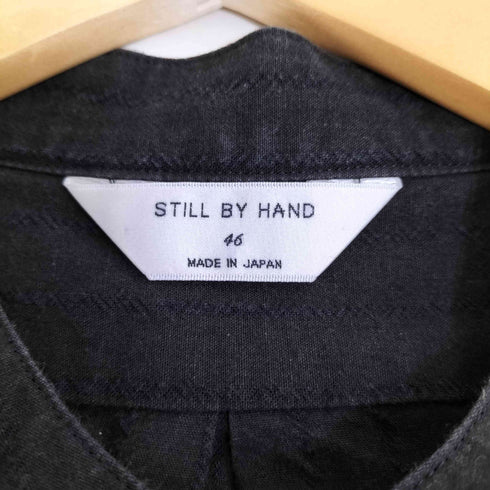 スティルバイハンド STILL BY HAND シャドーストライプバンドカラーシャツ メンズ 46