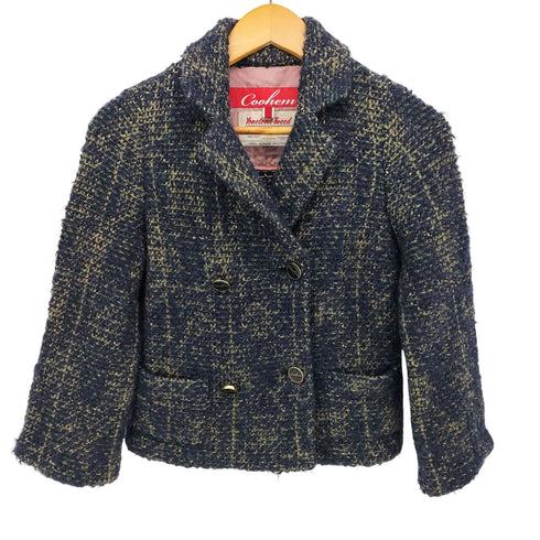 コーヘン COOHEM 100% GENUINE KNIT TWEED JACKET レディース