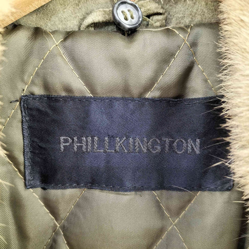 PHILLKINGTON 豚革 ファーカラーコート レディース JPN:38