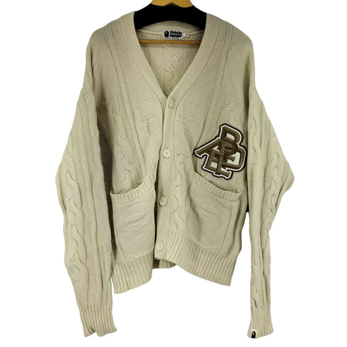 アベイシングエイプ A BATHING APE CABLE KNIT CARDIGAN メンズ JPN:M