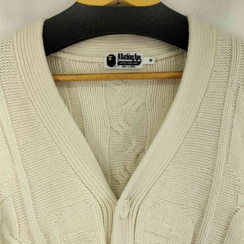 アベイシングエイプ A BATHING APE CABLE KNIT CARDIGAN メンズ JPN:M