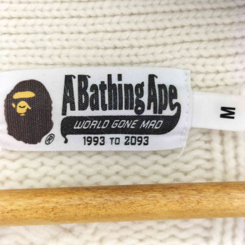 アベイシングエイプ A BATHING APE CABLE KNIT CARDIGAN メンズ JPN:M