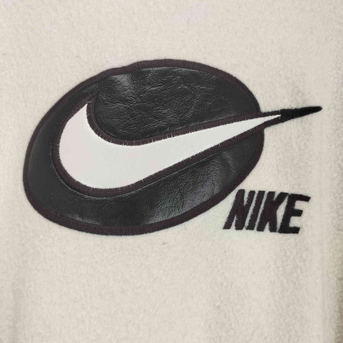 ナイキ NIKE 90-00s MADE IN USA フロントレザーロゴ刺繍 プルオーバーパーカー メンズ