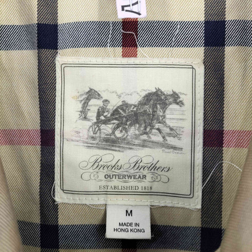 ブルックスブラザーズ BROOKS BROTHERS 香港製 ジップ 比翼 ステンカラーコート メンズ import:M