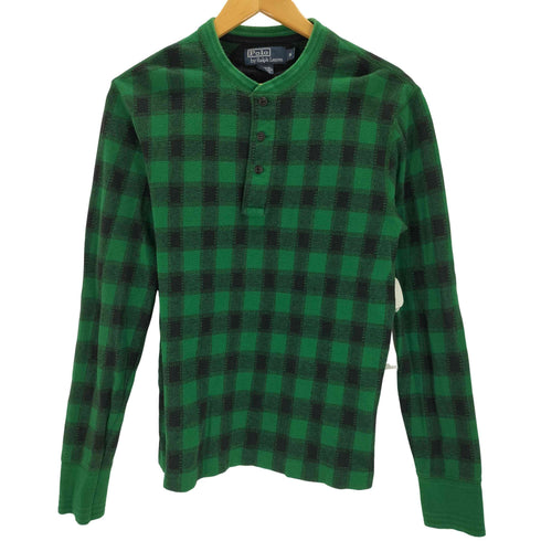 ポロバイラルフローレン Polo by RALPH LAUREN チェック柄ヘンリーネックシャツ メンズ import:M