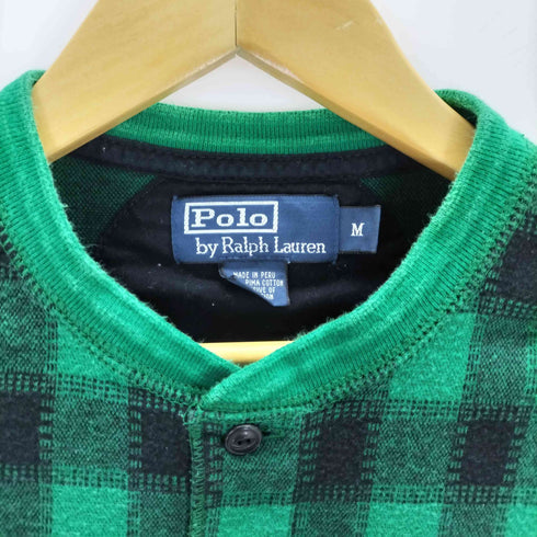 ポロバイラルフローレン Polo by RALPH LAUREN チェック柄ヘンリーネックシャツ メンズ import:M