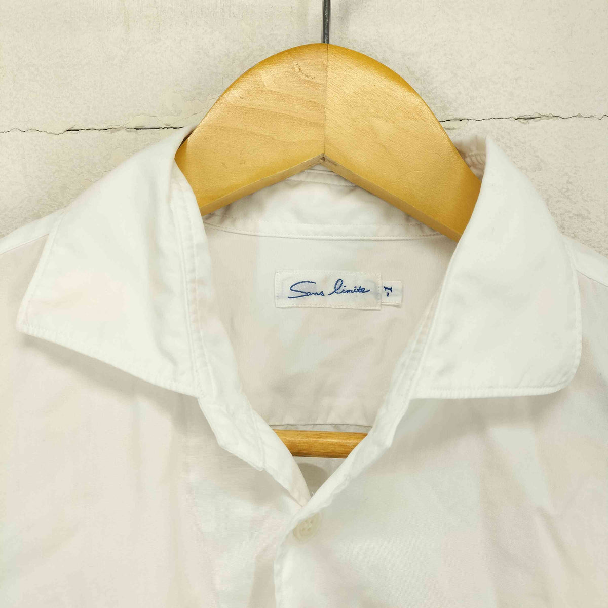 サンリミット Sans limite SH04 White ブロードワイドスプレッドシャツ