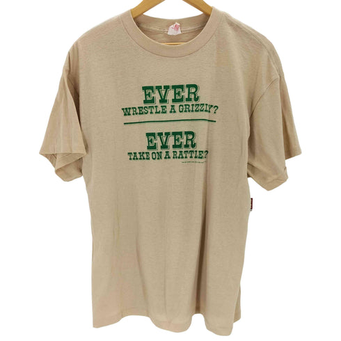 Royal FIRST CLASS 80s USA製 プリントクルーネックTシャツ メンズ import:XL