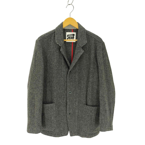 ビームス BEAMS WORK HANDS ウールヘリンボーンテーラードジャケット メンズ