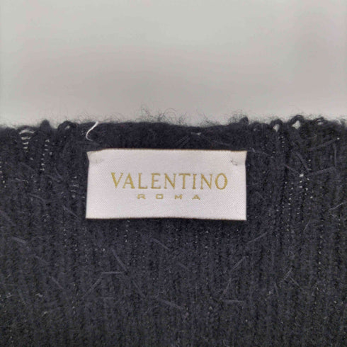 ヴァレンチノローマ valentino roma 3D パターン ベルテッド カシミヤ ウール リブニット カーディガン レディース