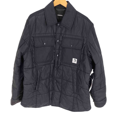 ディーゼル DIESEL キルティング ナイロン 異素材切替 中綿 コーチジャケット メンズ import:M