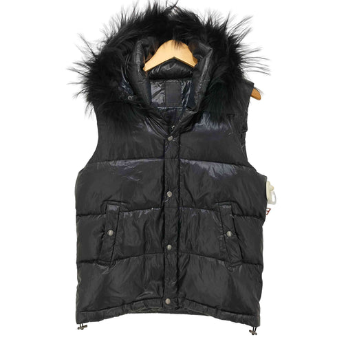 エルエイチピー LHP ファー付き フード ジップアップ ダウンベスト メンズ JPN:L