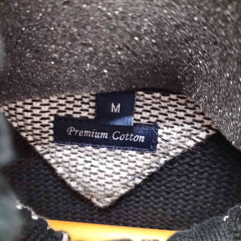 トミーヒルフィガー TOMMY HILFIGER 袖ロゴ トリコカラー ハイネック ハーフボタン長袖セーター レディース M