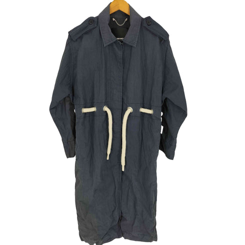 ディーゼル DIESEL ロープベルト シワ加工 ミリタリー ステンカラーコート エポレット レディース import:XS