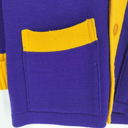チャンピオン Champion USA製 アクリル ワッペン レタードカーディガン メンズ 36