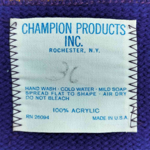 チャンピオン Champion USA製 アクリル ワッペン レタードカーディガン メンズ 36