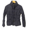 トミーヒルフィガー TOMMY HILFIGER モックネック ストライプダウンジャケット レディース M
