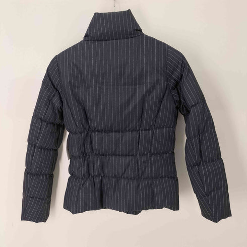 トミーヒルフィガー TOMMY HILFIGER モックネック ストライプダウンジャケット レディース M