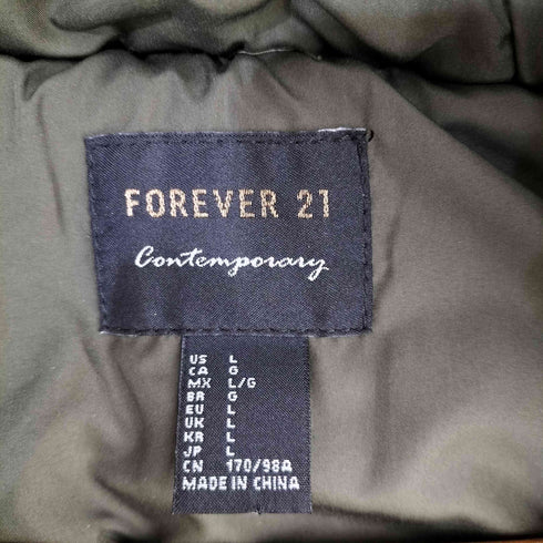 フォーエバー21 FOREVER 21 パデッド フーデッドコート レディース import:L